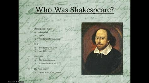 Multimedia Presentation: The Shakespeare Authorship Controversy - YouTube