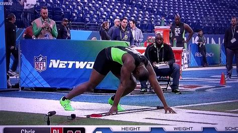 Kansas City Chiefs Chris Jones NFL Combine embarrassing moment - YouTube