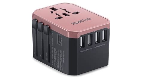 This Travel Adapter Works In 150 Countries, Features 4 USB-A Ports, 1 ...