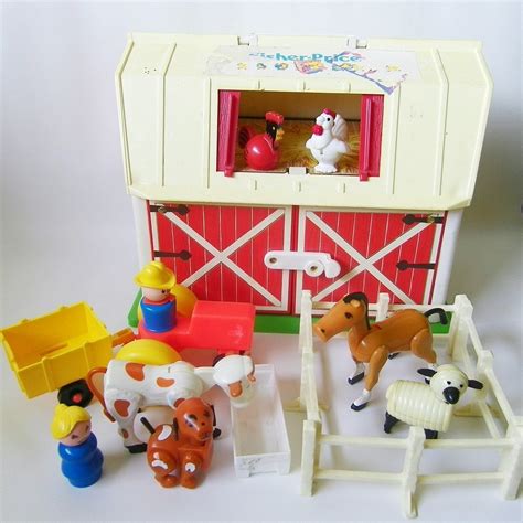 Vintage Fisher Price Little People Farm Barn by RetroClassics