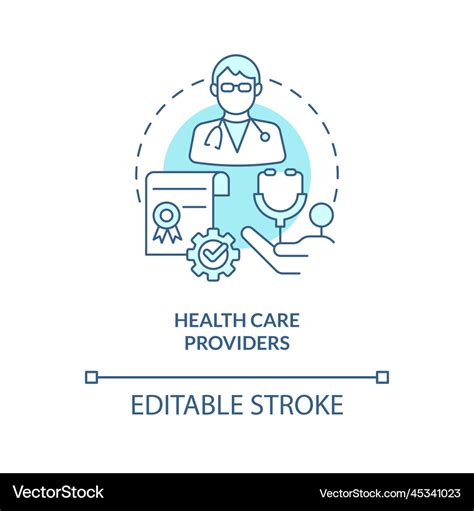 Health care providers blue concept icon Royalty Free Vector