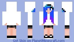 Cute Blue Girl Minecraft Skin