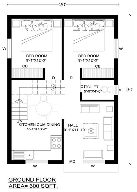 29+ 20X30 Floor Plans 2 Bedroom - YannMeghann