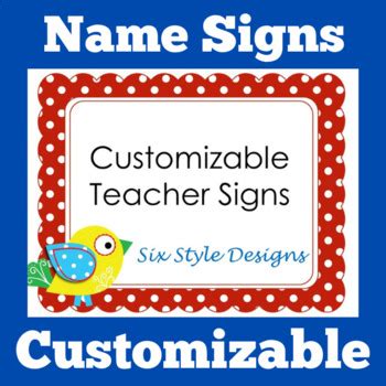 Classroom Door Sign Template - Card Template