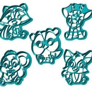 Woodland Creatures Cookie Cutters, Baby Animal Cookie Cutters, Squirrel Raccoon Deer Owl Fox ...