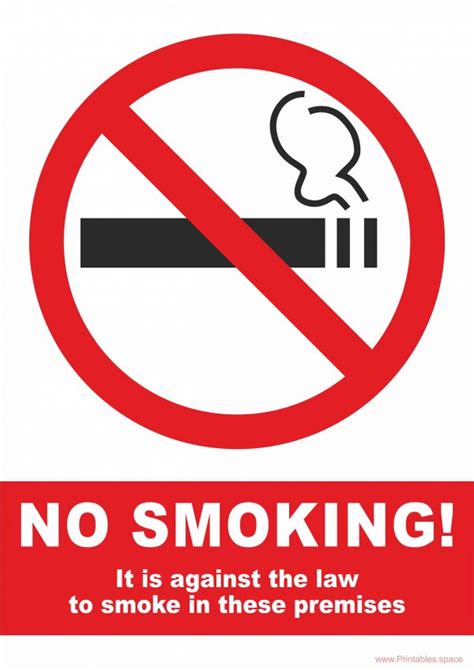 Printable No Smoking Signs Free Download - Free Printables