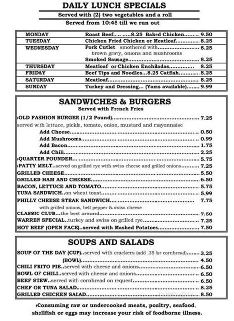 Menu of West Side Cafe in Fort Worth, TX 76116