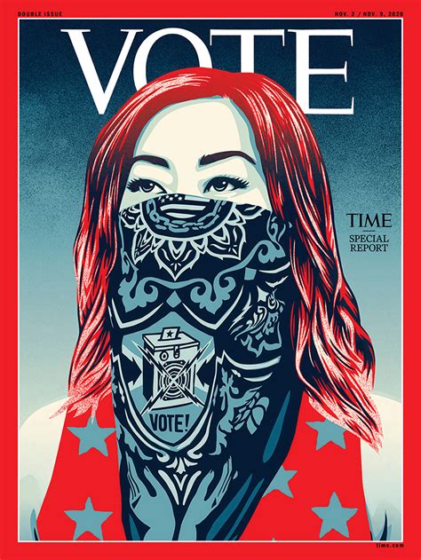 TIME magazine replaces its name with the word VOTE