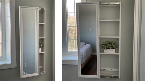 Full Length Mirror with Sliding Storage Cabinet | Ana White