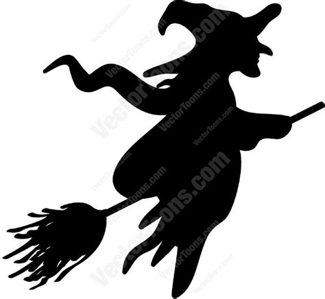 Silhouette Of A Witch On A Broom | Witch silhouette, Halloween silhouettes, Halloween drawings