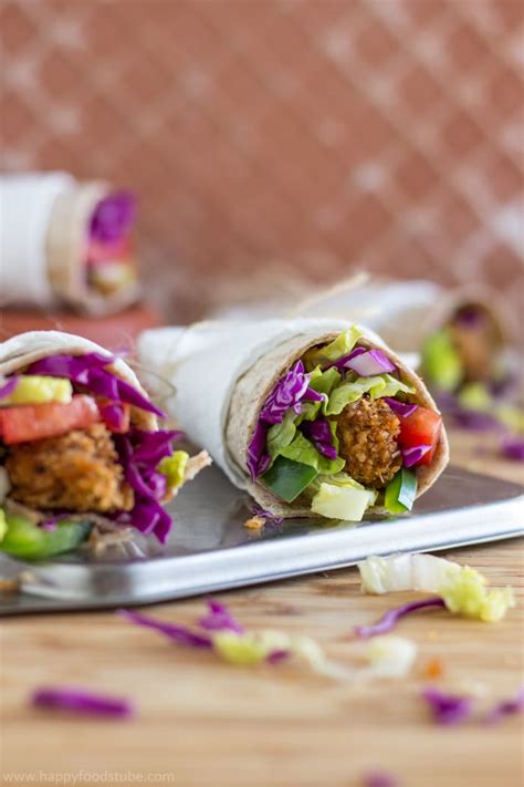 Whole Wheat Crispy Popcorn Chicken Wrap - Happy Foods Tube