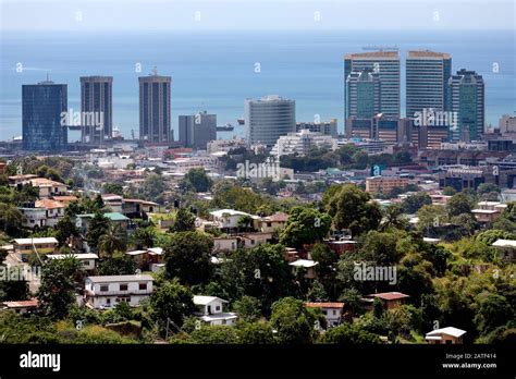 Port of Spain, city skyline overview Trinidad & Tobago Stock Photo - Alamy