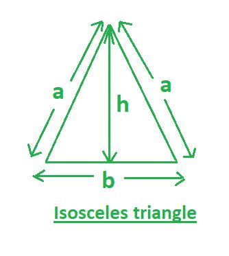 Find the altitude and area of an isosceles triangle - GeeksforGeeks