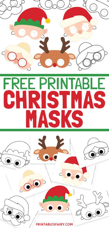 Free Printable Christmas Masks - The Printables Fairy