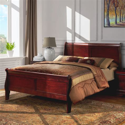 Buy TeakLab Teak Sleigh Bed Online | TeakLab