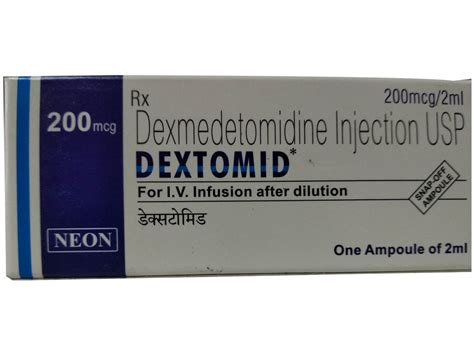 Dextomid Dexmedetomidine Injection USP, Neon at Rs 208/piece in ...