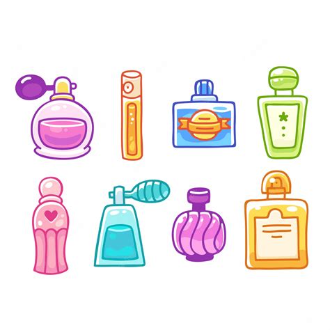 Premium Vector | Cute cartoon hand drawn perfume bottles