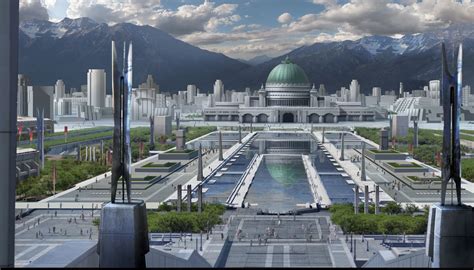 Futuristic city, Fantasy city, Futuristic architecture