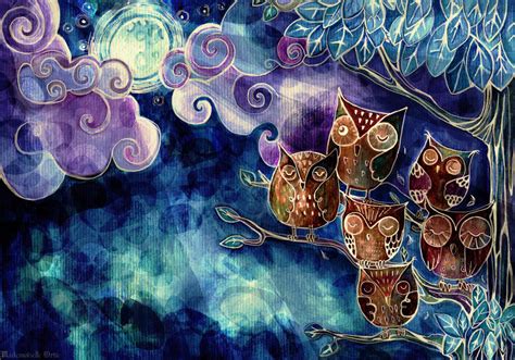 Six Owls by MademoiselleOrtie on DeviantArt