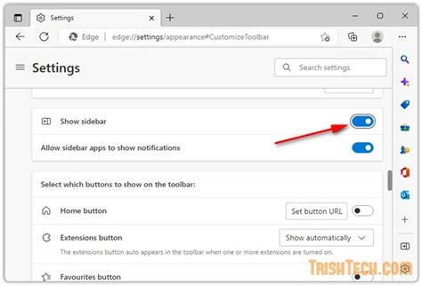 Two Ways of Hiding the Sidebar in Microsoft Edge Browser