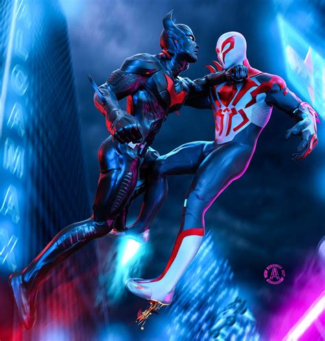 Spiderman 2099 Vs Batman Beyond Wallpaper, HD Superheroes 4K Wallpapers ...