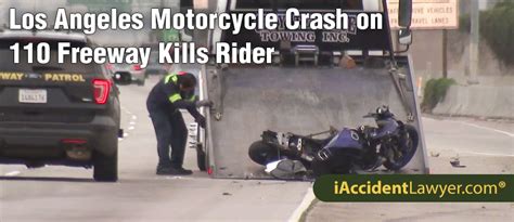 Los Angeles, CA - Motorcycle Crash on 110 Freeway Kills Rider - Car Accident and Motorcycle ...