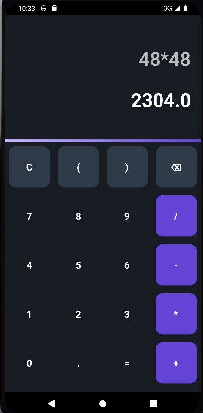 A calculator app made using Flutter