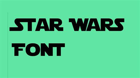 Star Wars Font Family