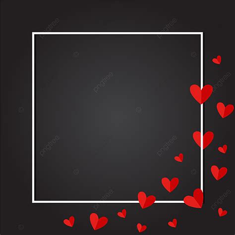 Dark Grey Gradient Vector Art PNG, Dark Grey Love Frame Vector Background Design, Love, Love ...