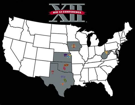 Big 12 conference map - garetwrap