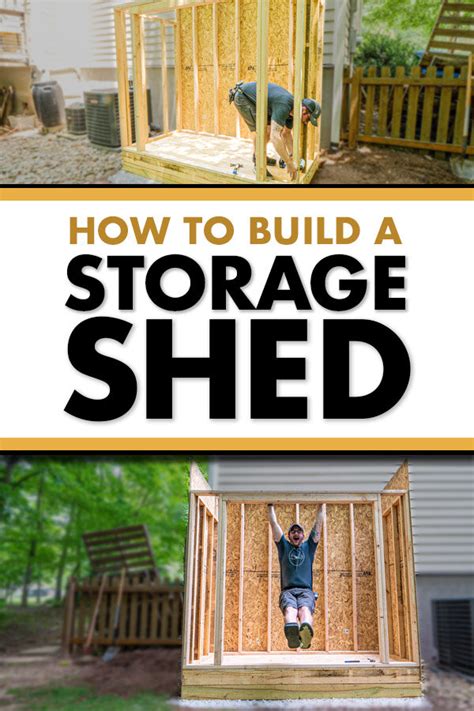 How To Build A Storage Shed Part 1 : Framing The Floor, Walls & Roof ...