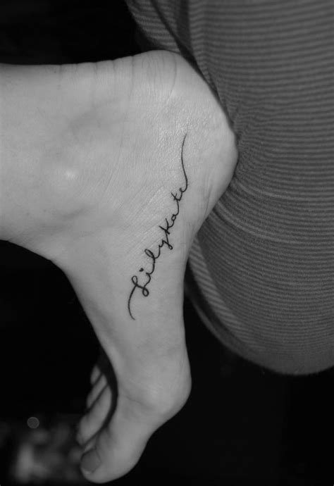 Foot tattoo: My daughter | Tattoo fonts, Tattoos, Foot tattoos