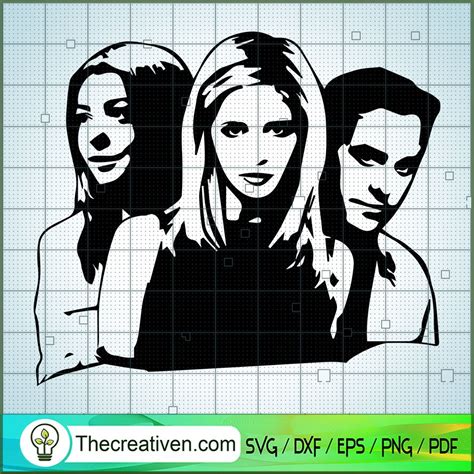 Buffy, Xander And Willow SVG, Buffy The Vampire Slayer SVG, Horror Film SVG Edward Scissorhands ...