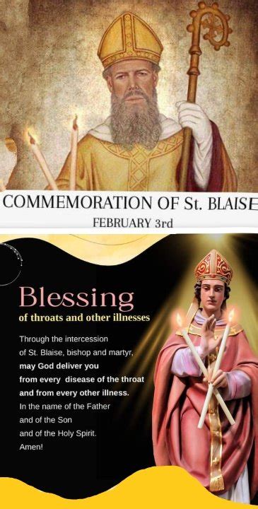 FEAST OF ST BLAISE, BISHOP AND MARTYR – 3rd FEBRUARY - Prayers and ...