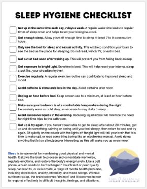 Sleep Hygiene Checklist — Luke R. Allen, PhD