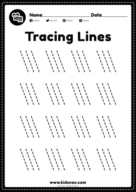 Left Slanting Line Worksheet for Kindergarten - Free Printable