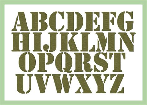 Army Stencil Font | Bling Sass & Sparkle