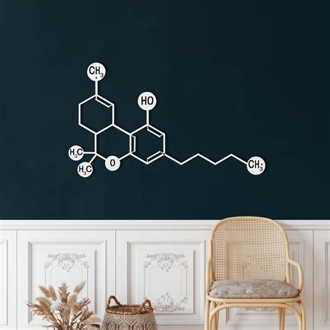 THC Molecule Metal Wall Art – Dekadron