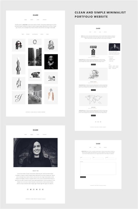 Minimalist portfolio website - DOWNLOAD on Behance