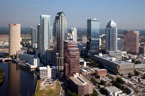 Aerial of the Tampa Florida Skyline