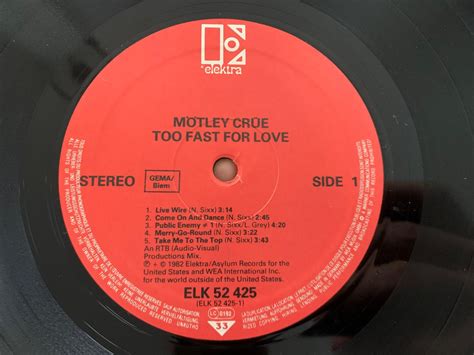 MÖTLEY CRÜE - TOO FAST FOR LOVE EU REISSUE | Aukro