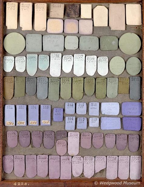 Josiah Wedgwood's Jasperware color samples | The Palette | Pinterest | Colors