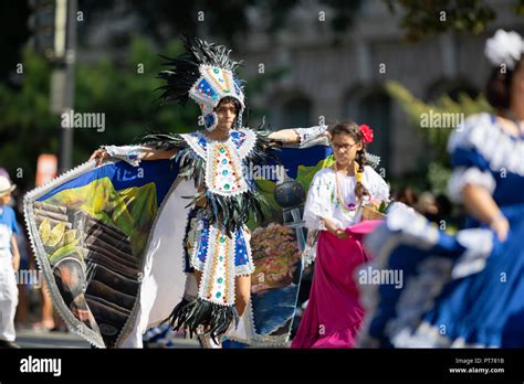 Washington, D.C., USA - September 29, 2018: The Fiesta DC Parade, Man ...