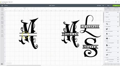 Create Split Letter Monogram Font Free - YouTube