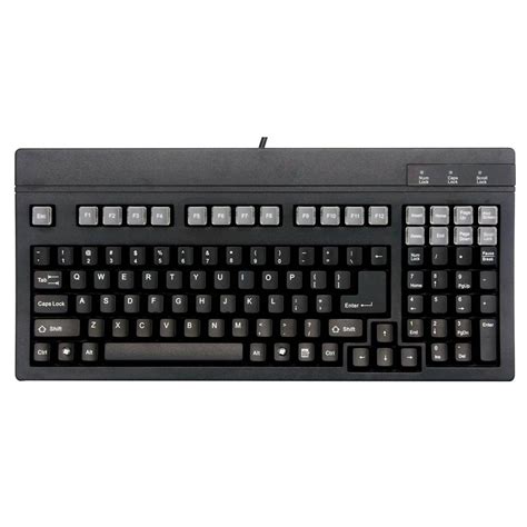 Solidtek Black PS/2 Industrial Slim Mini Portable Keyboard ACK700B ...