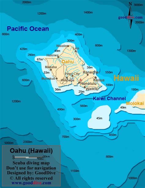 Oahu Map - Goodive.com