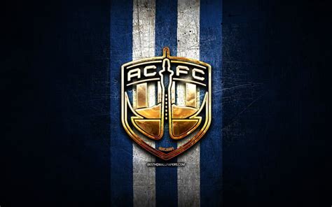 Download wallpapers Auckland City FC, golden logo, New Zealand Football ...