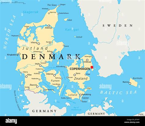 europe, denmark, copenhagen, zealand, baltic, map, atlas, map of the world Stock Vector Image ...