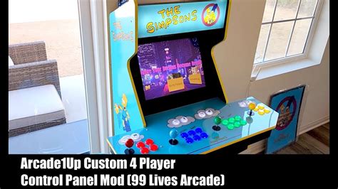 Arcade1Up Custom 4 Player Control Panel Mod (99 Lives Arcade) - YouTube