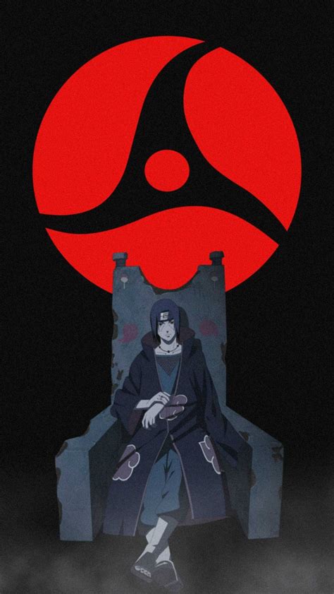 Download Akatsuki Itachi Uchiha Throne Wallpaper | Wallpapers.com